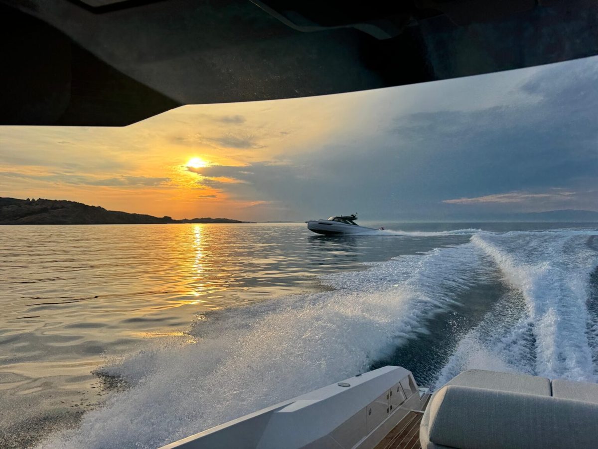 On board YUMI at sunset